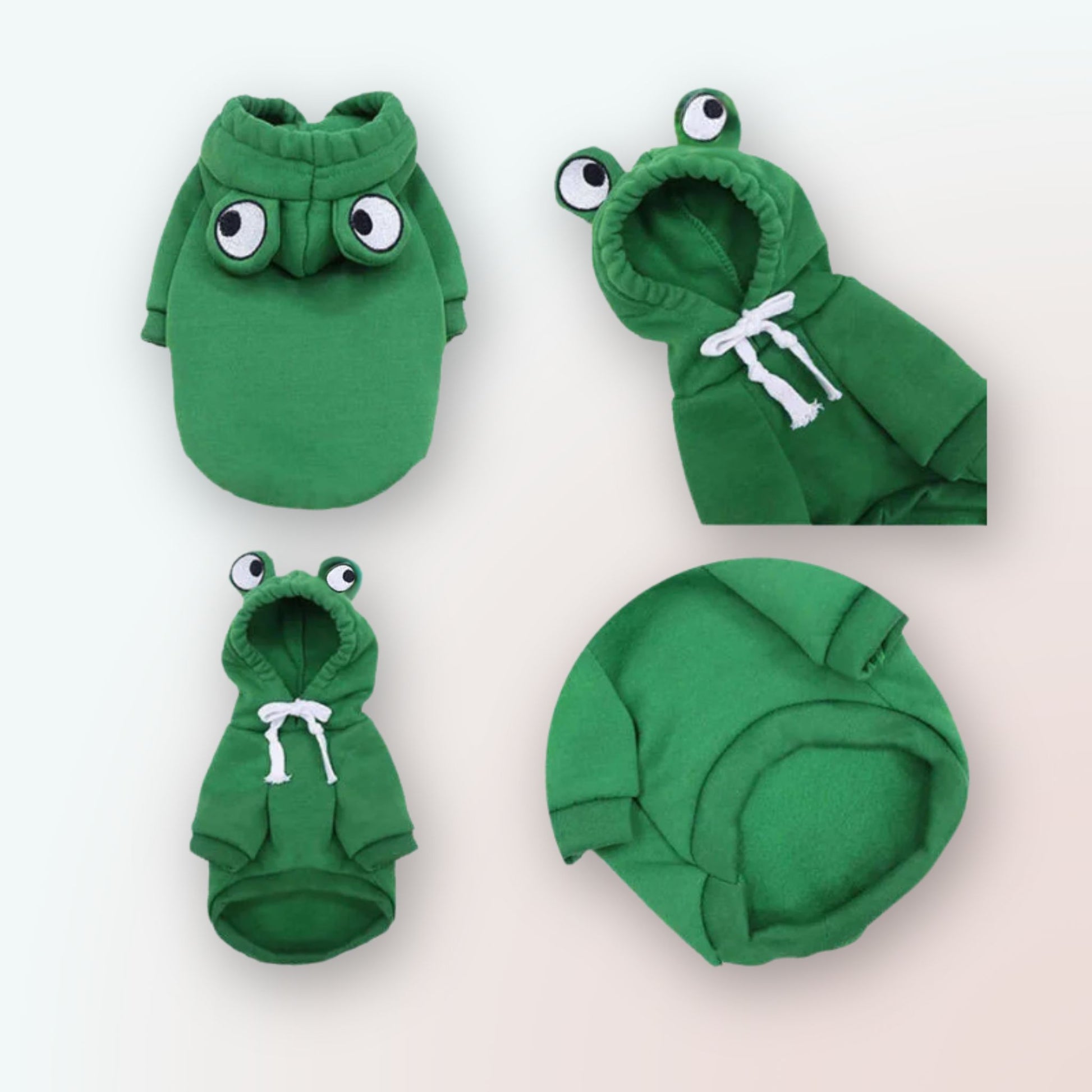 Kuscheliger Frosch-Hoodie für Haustiere: Weiche, Warme Kleidung für Katze & Hund