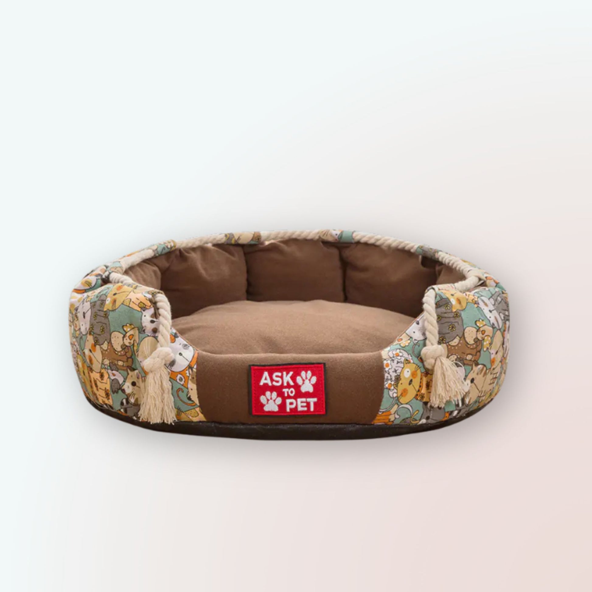 Dickes Plüsch-Winter-Warm-Druck-Canvas-Haustiernest: Gemütlicher Rückzugsort für den Winter!