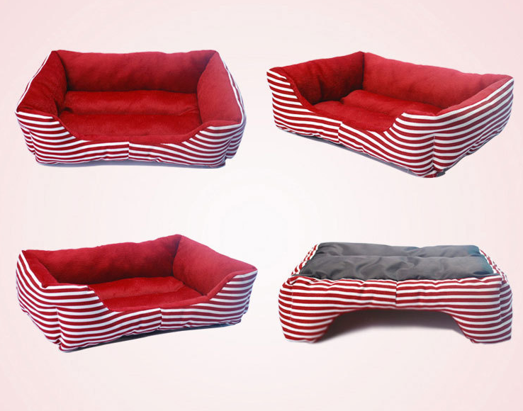 Luxuriöses Retro-Quadrat-Haustierbett und -Sofa für Hunde