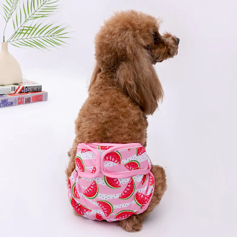 Tropische Frucht Hunde-Windeln: Komfort und Stil für die speziellen Tage Ihres Lieblings!
