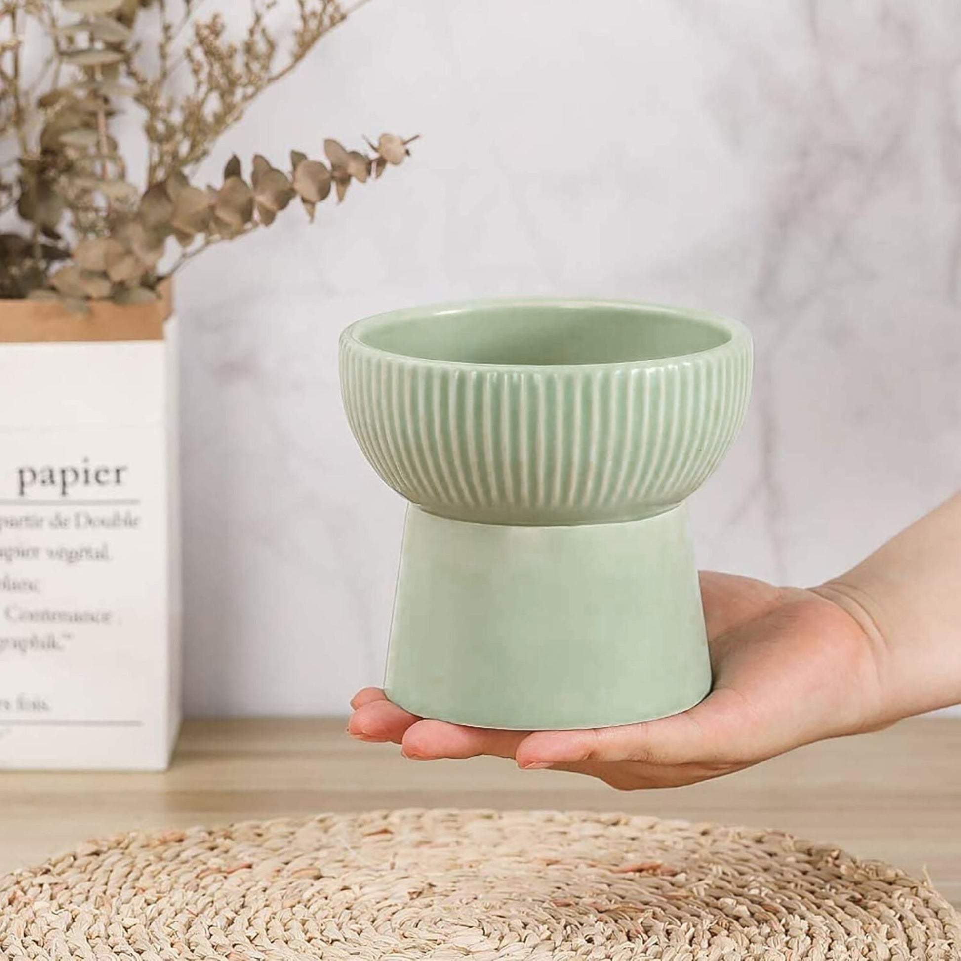 JoyCat Keramik-Futternapf für Katzen und Hunde – Peekabowl-Serie