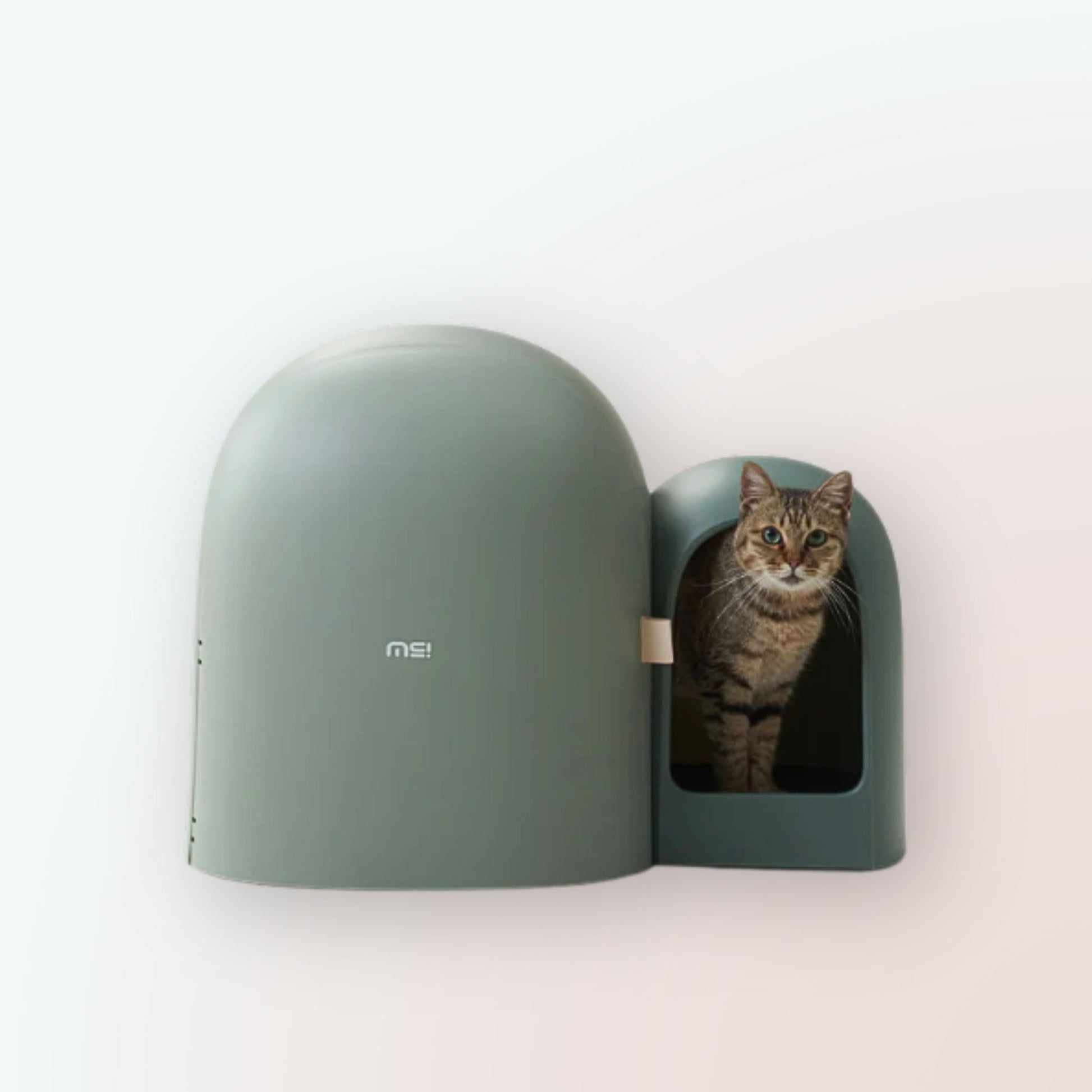 Geschlossene grosse Katzentoilette mit Geruchskontrolle
