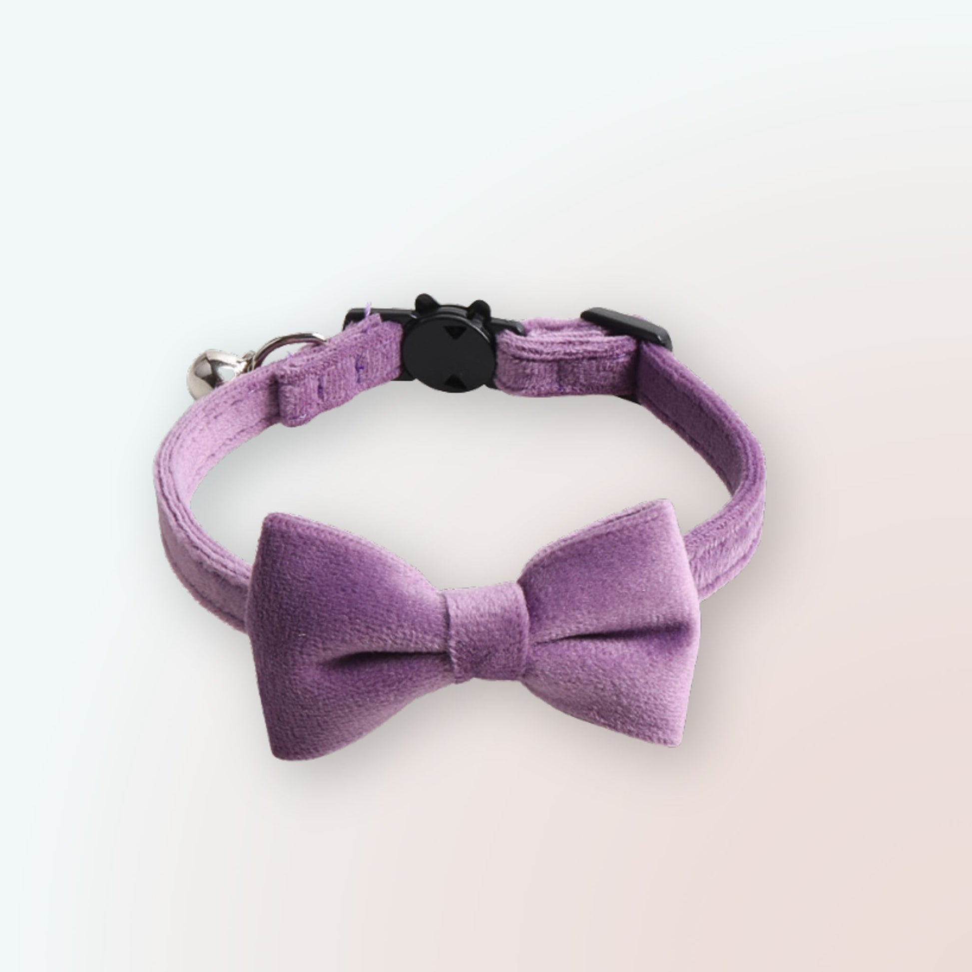 Katzenhalsband mit Samtschleife und Glöckchen