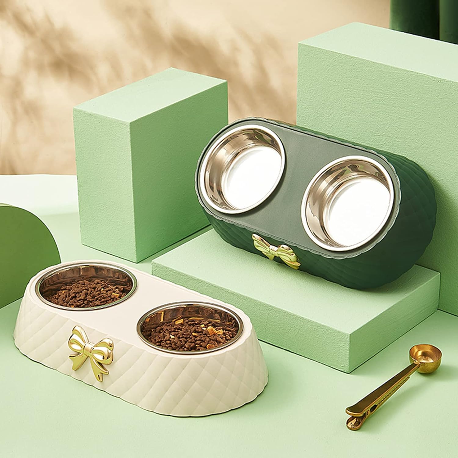 Katzennapf mit Schleifen-Design