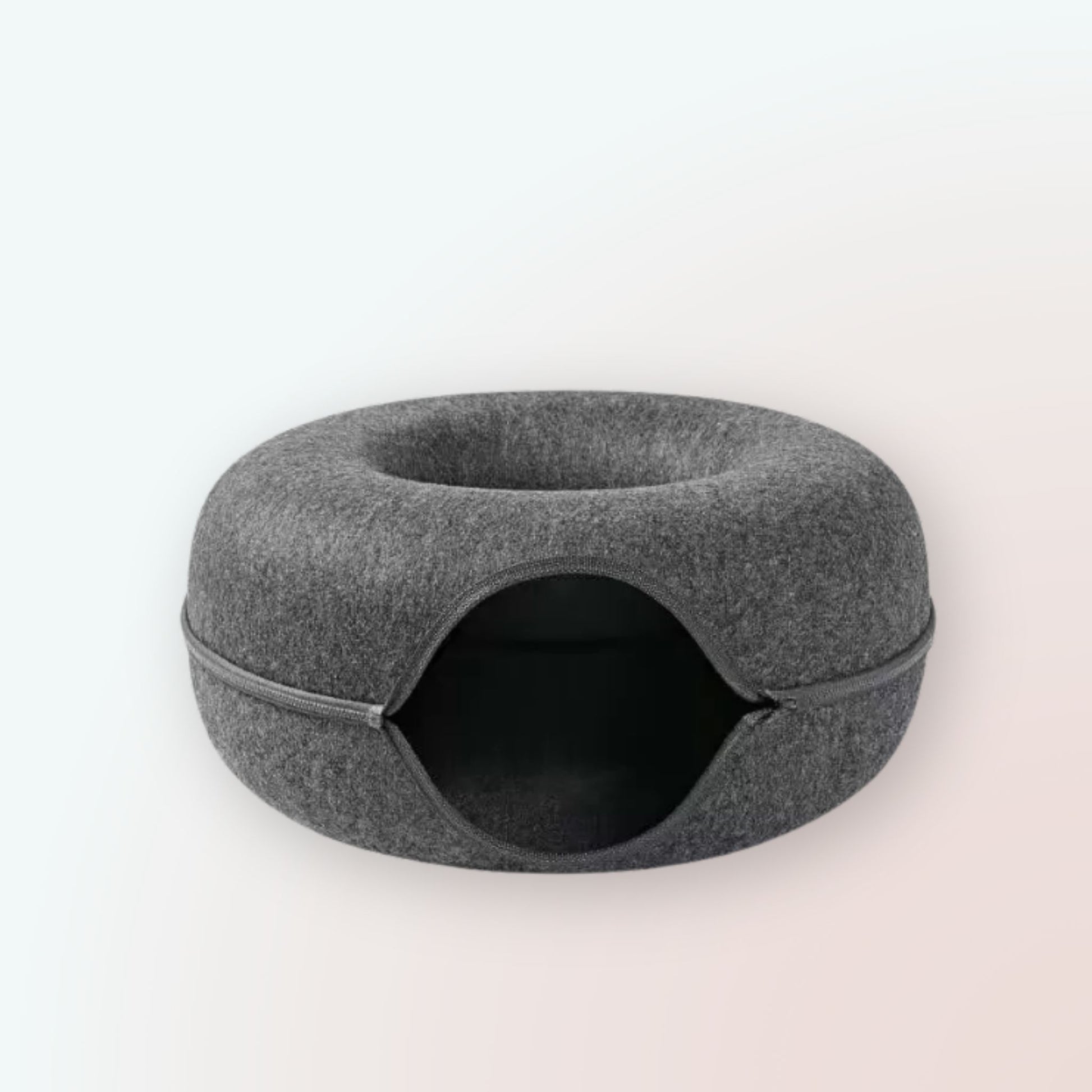 Gemütliches rundes Katzenbett und -tunnel