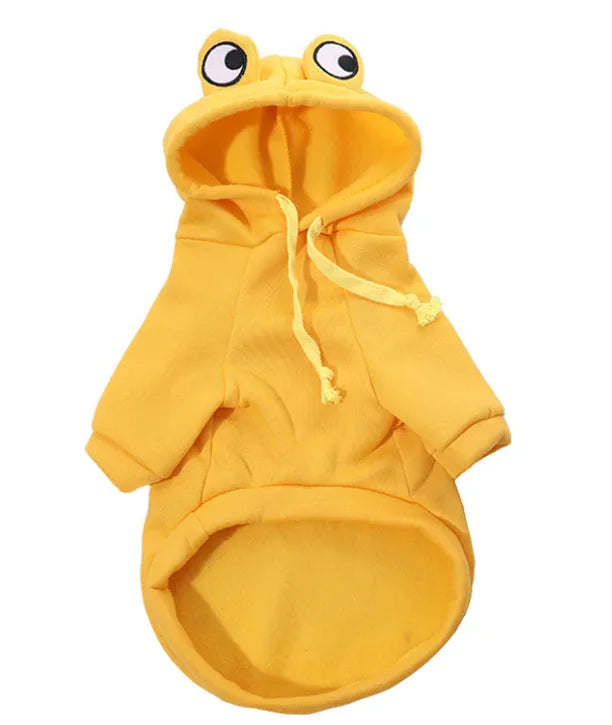 Kuscheliger Frosch-Hoodie für Haustiere: Weiche, Warme Kleidung für Katze & Hund