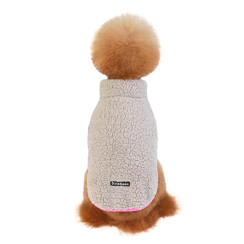 Verdickter Tricolor-Pullover für Hunde