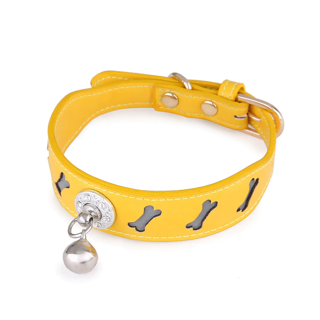 Reflektierendes Knochen-Halsband mit Glöckchen: Stil und Sicherheit für Ihr Haustier!