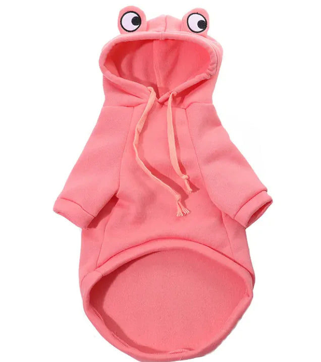 Kuscheliger Frosch-Hoodie für Haustiere: Weiche, Warme Kleidung für Katze & Hund